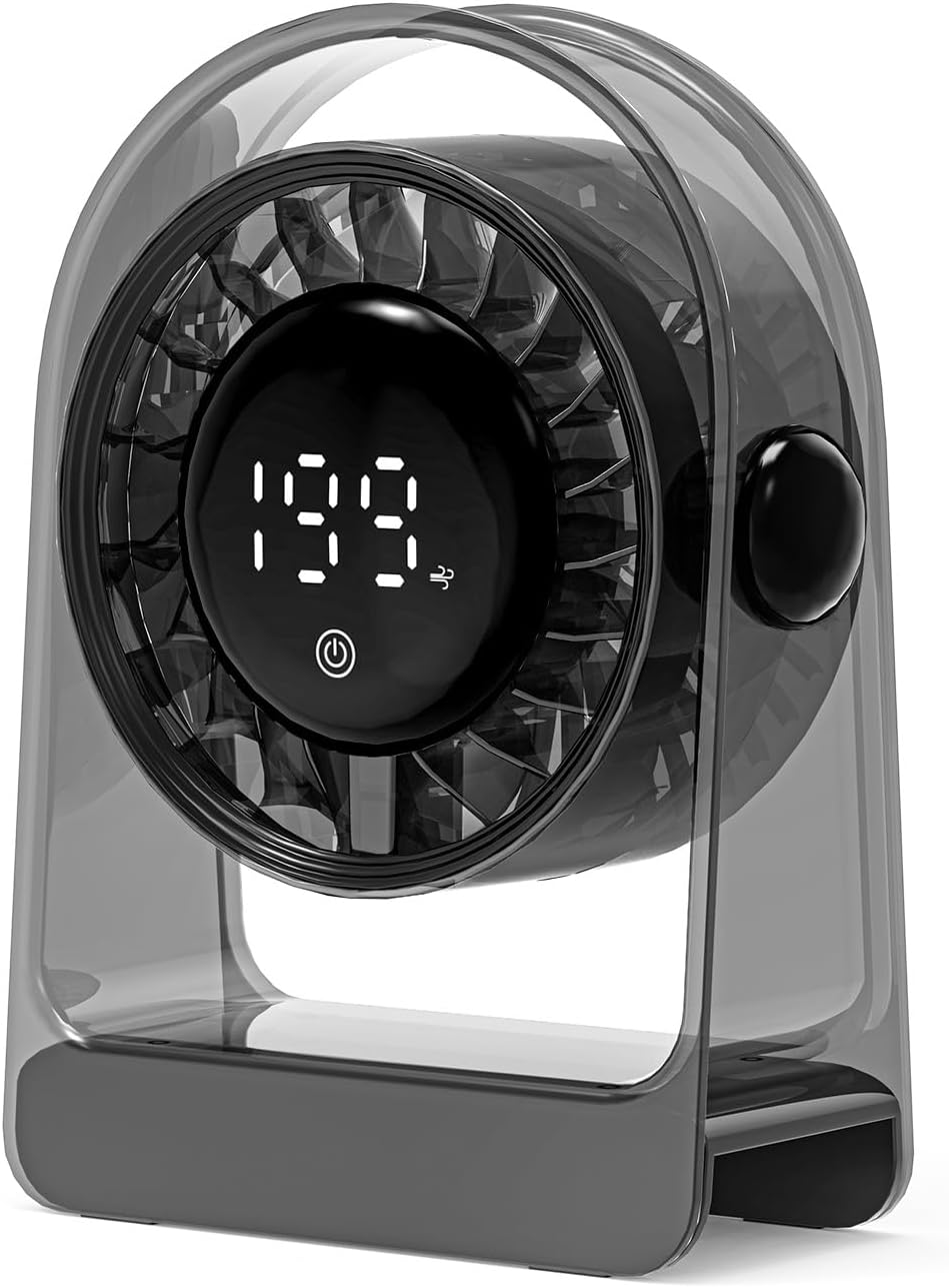 Portable Desk Fan for Bedroom,199 Speeds,USB Fan with LED Display