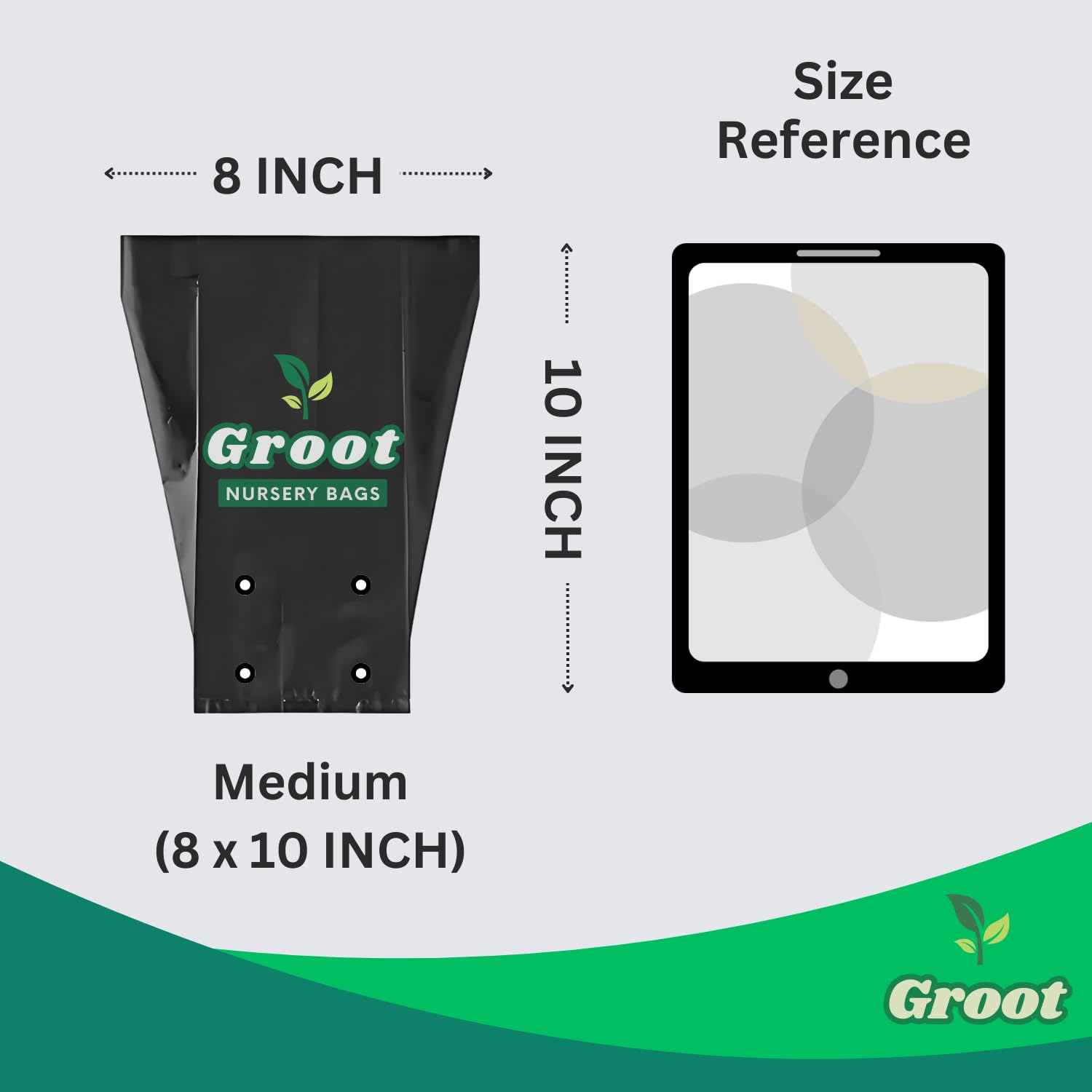 Groot Plant Bags - 200 Pack for Seedlings & Flowers -2