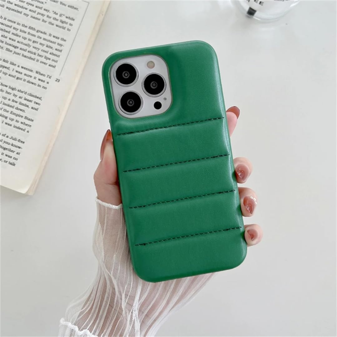 Coque antichoc tendance et raffinée vert pour iPhone 15 Pro - 5