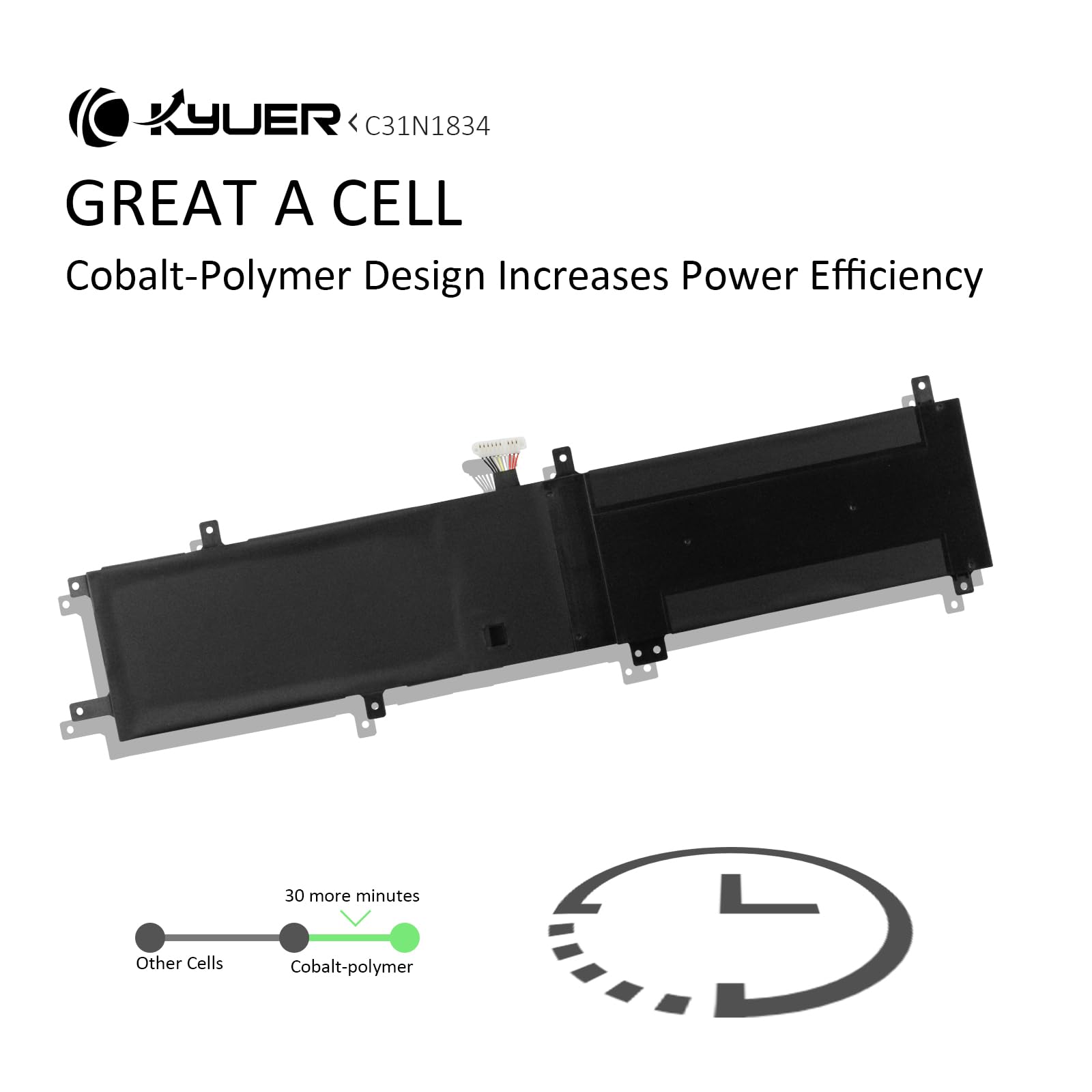 K KYUER 57WH C31N1834 Laptop Batería para Asus ProArt StudioBook Pro 17 W700 H700 H700GV W700GV W700G1T W700G2T W700G3T W700G3P Series W700G3T-AV093R W700G3T-AV027R AV090R W700G1T-AV046R H700GV-AV023R