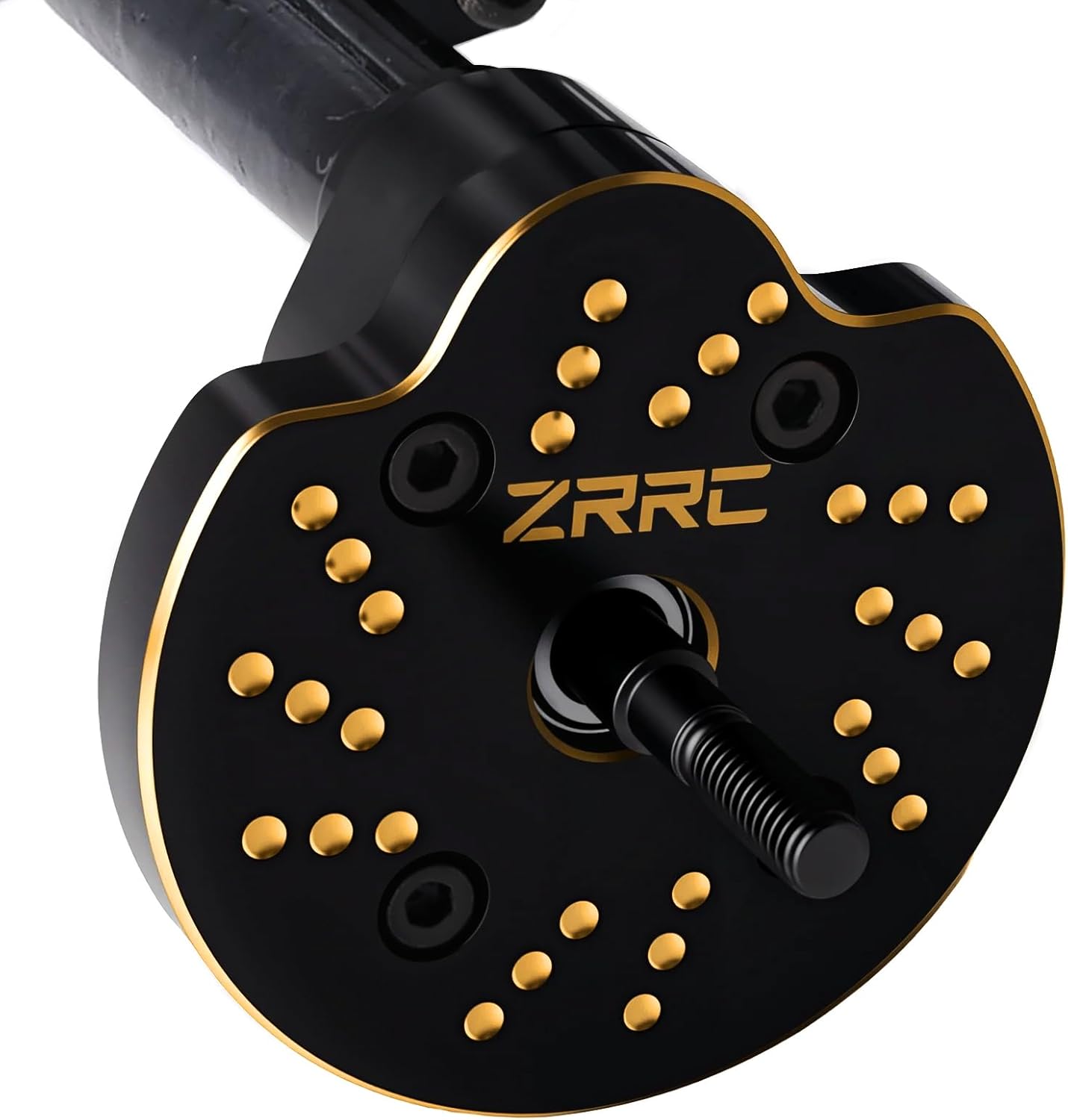 Brass Portal Weights Covers Steering Knuckle Caps Housing Counterweight for Axial SCX10 III AXI03007 & Capra 1.9 UTB AXI03004 1/10 RC Rock Crawler (Black Gold)