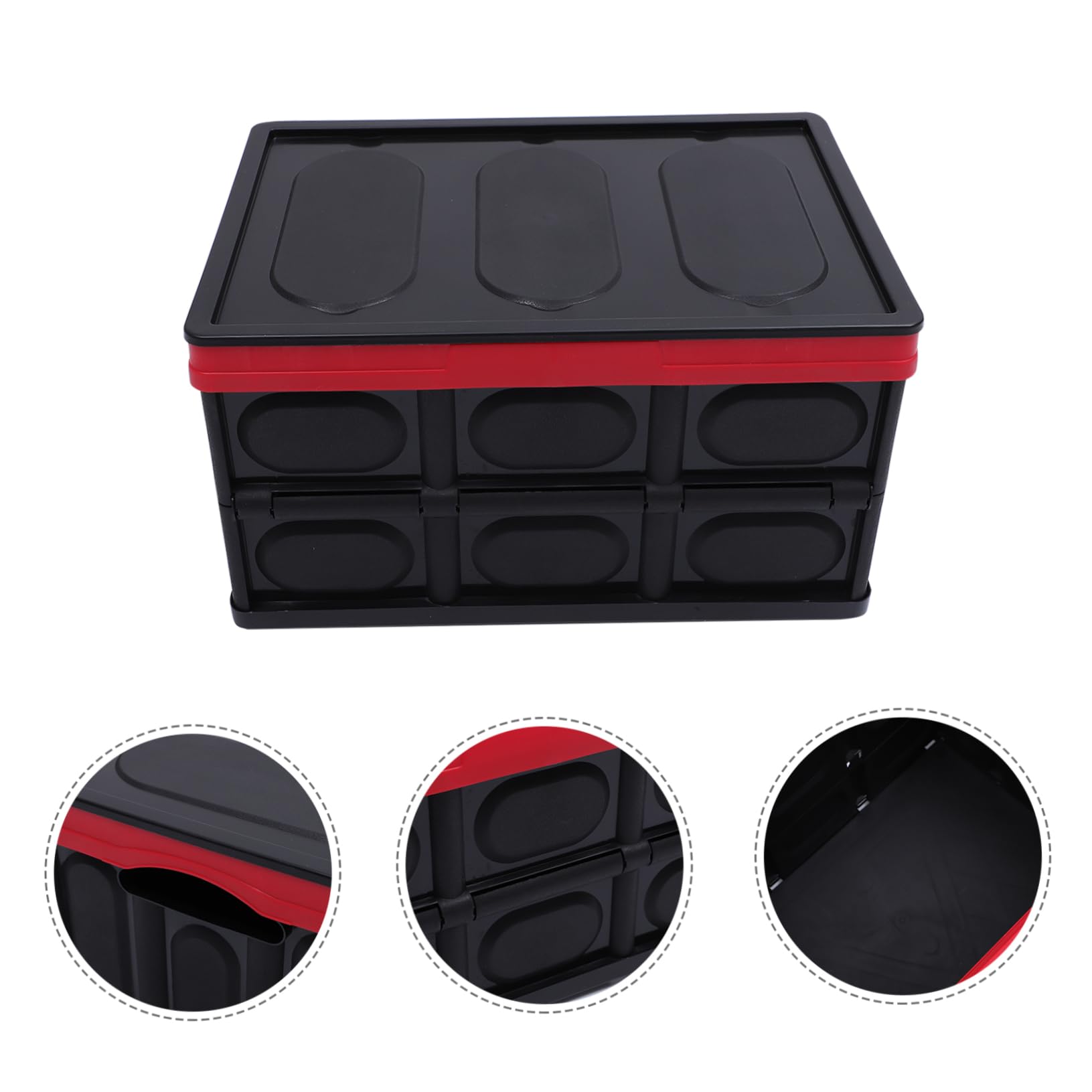 IMIKEYA Caja De Almacenamiento 30l Organizador Coche Plegable Estuche Plástico Resistente Duradero Práctico