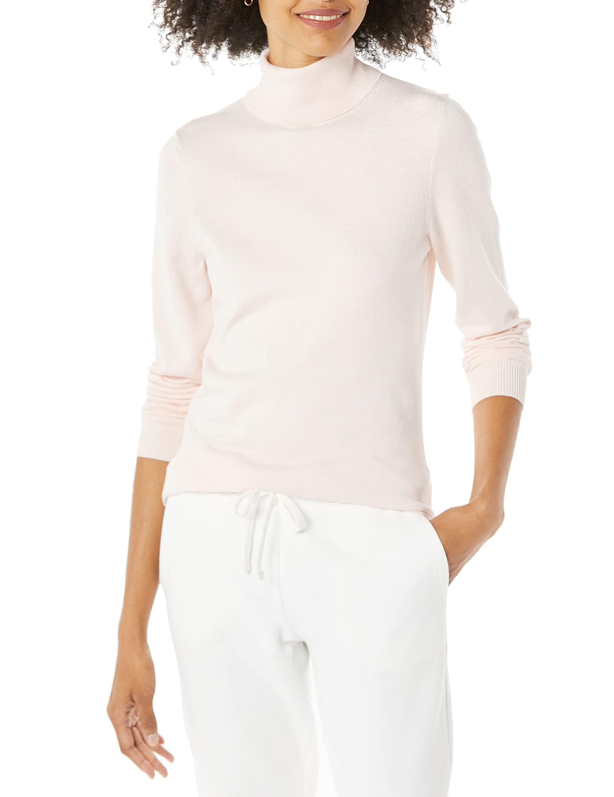 Amazon Essentials Damen Leichter, Langärmeliger Rollkragenpullover, Klassischer Schnitt (Erhältlich In Übergröße)