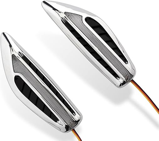 Amazon Gzruica サイドマーカー 流れるウインカー Led シーケンシャル マーカーランプ 車用 Dc12v 汎用 両面テープ付き 左右 2個セット ブルー アンバー切り替え ウィンカー サイドマーカー 車 バイク