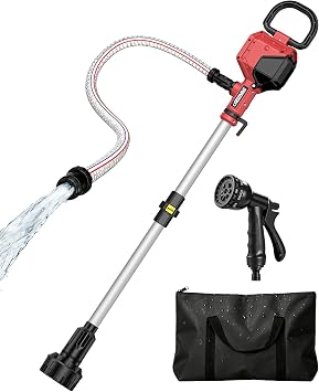 Crestwave Brushless Stick Water Transfer Pump Compatible with Milwaukee 18V | 740GPH, 32ft Lift, w/ Hose Nozzle7 Modes, 6.6ft Hose, Storage Bag, Portable Cordless Utility Pump for Pool Garden Well Pond
