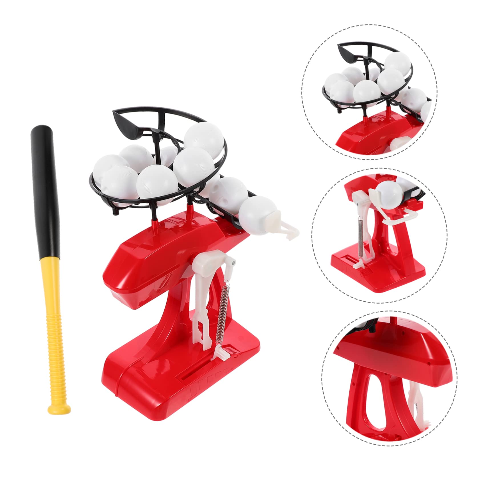 Hemobllo Machine à Balles de Baseball Automatique Lanceur de Balles Favorisant Le Développement en Plastique Rouge Couleur Aléatoire pour Garçon et Filles pour Entraînement en Extérieur
