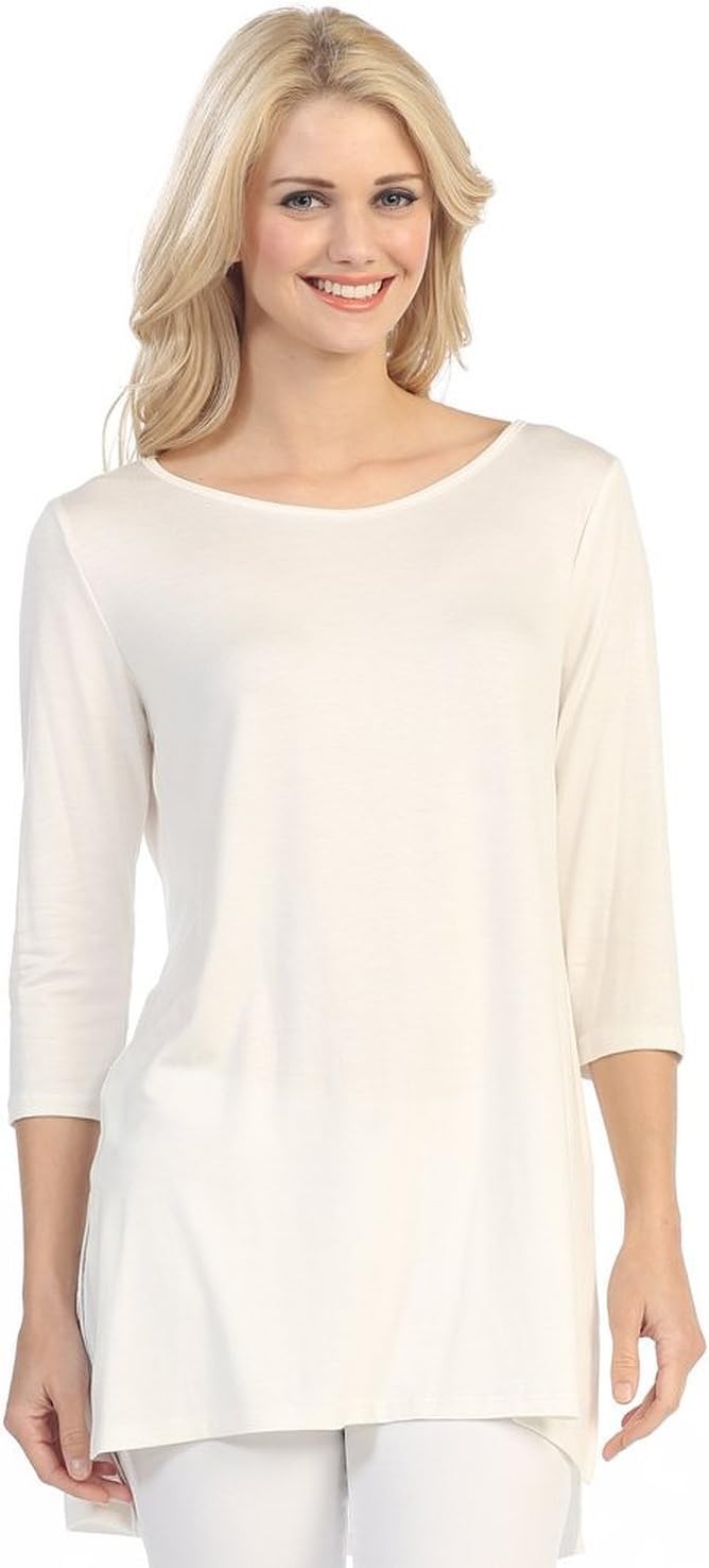 3/4 Sleeve High Low Blouse
