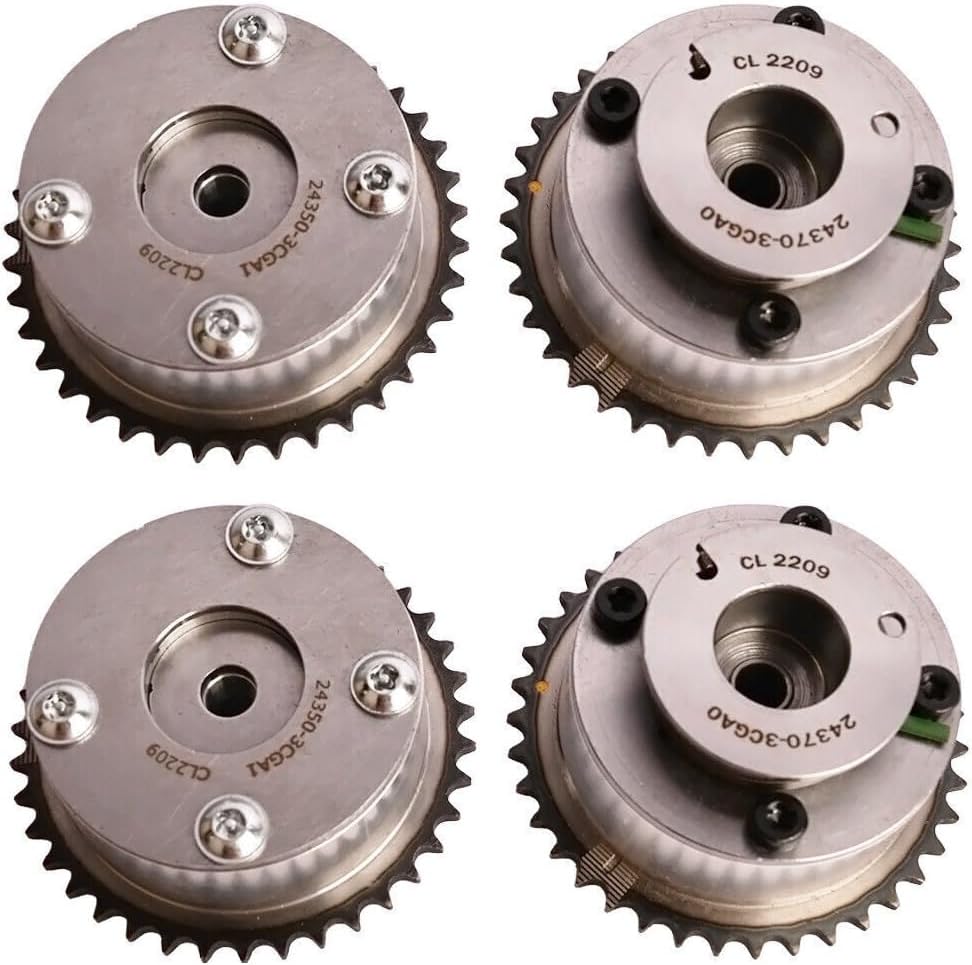 G6DH 3.3L Intake Exhaust Camshaft VVT Sprocket 4Pcs Fits for 17-19 Genesis G80 G90, 12-17 Hyundai Azera, 14-20 Kia Sorento 3.3L V6 DOHC Replace OE G6DH 243503CGA0 243503CGA1