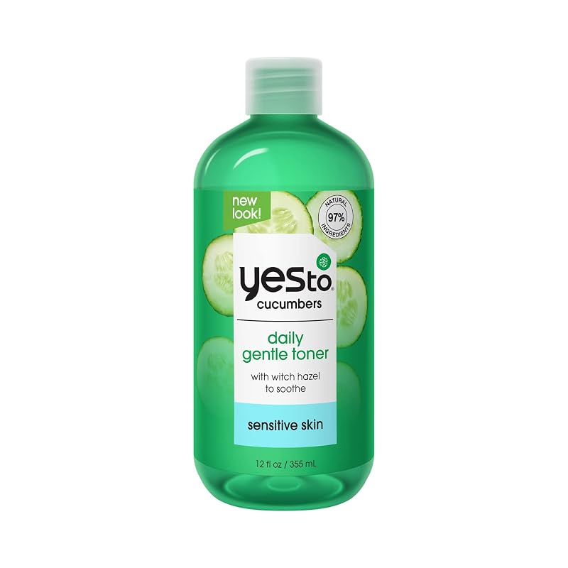 Tônico facial Yes To Cucumbers com hamamélis e aloe vera, 355 mL