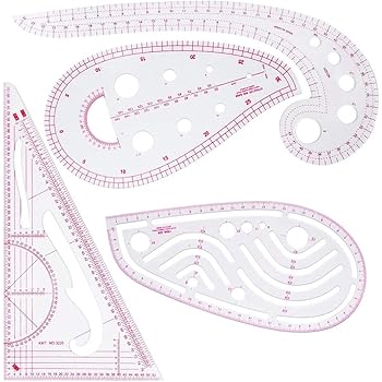 La Canilla 3er Set Burmester Kurvenlineale - Für Schneider, Nähen & Technisches Zeichnen