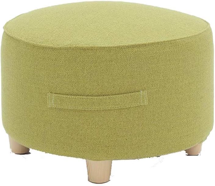 Tabouret de canapé rond et repose-pieds de salon en tissu pour changer de chaussures