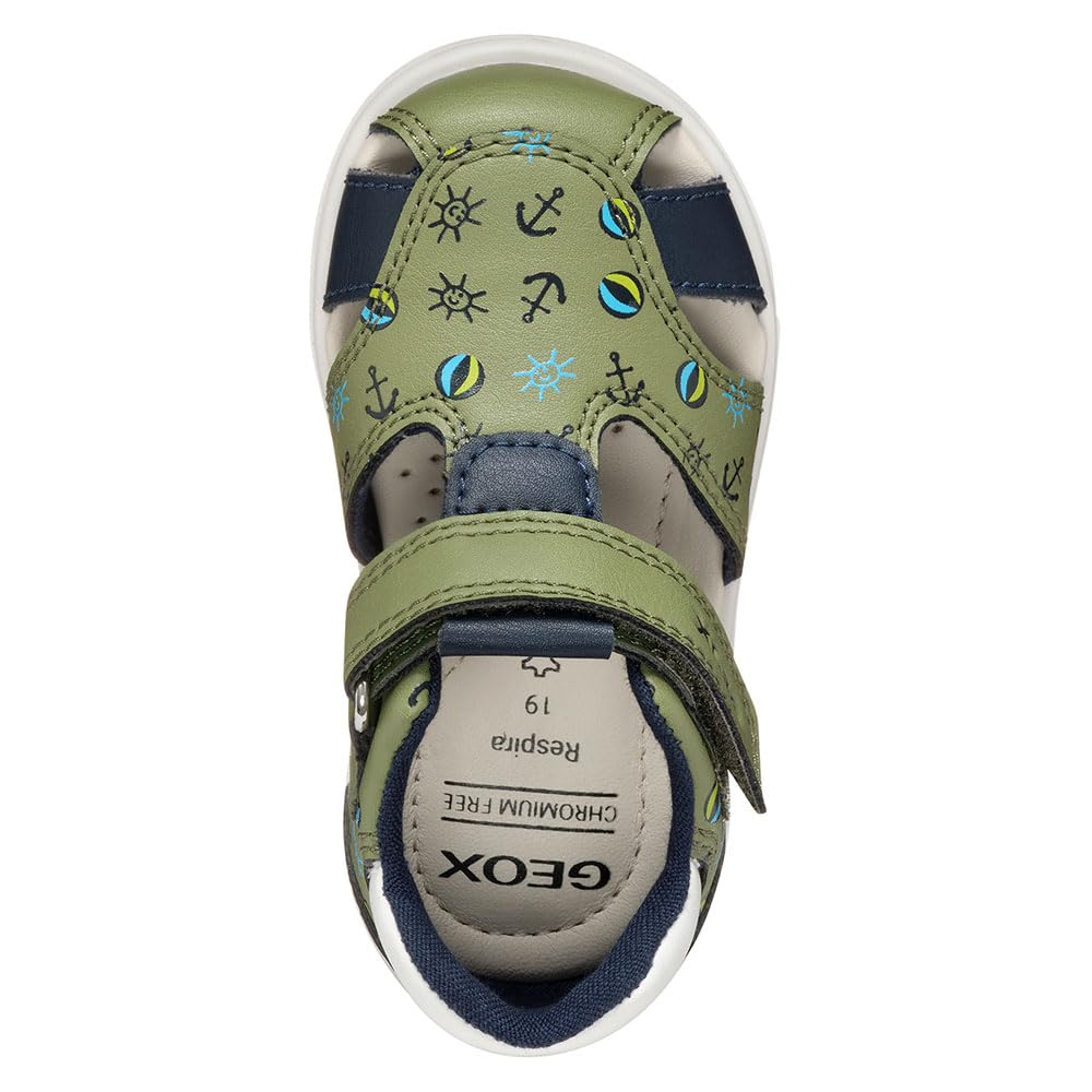 Geox Sandały chłopięce B Zapito Boy, Pistacjowy, granatowy, 24 EU