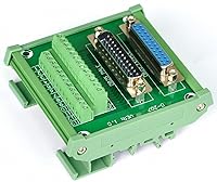 Vista 2 de Electronics-Salon DB25 D-SUB módulo de interfaz de montaje en carril DIN, macho/hembra, placa de ruptura DSUB.