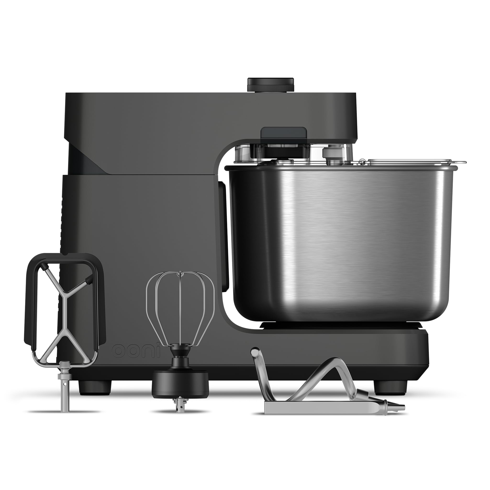 Ooni Halo Pro Pétrin Spirale Professionnel – Robot de Cuisine & Machine à Pétrir 7,3 L avec Accessoires, 58 Vitesses – Idéal pour Pâte à Pain et à Pizza – Pétrin Pizza Gris Anthracite