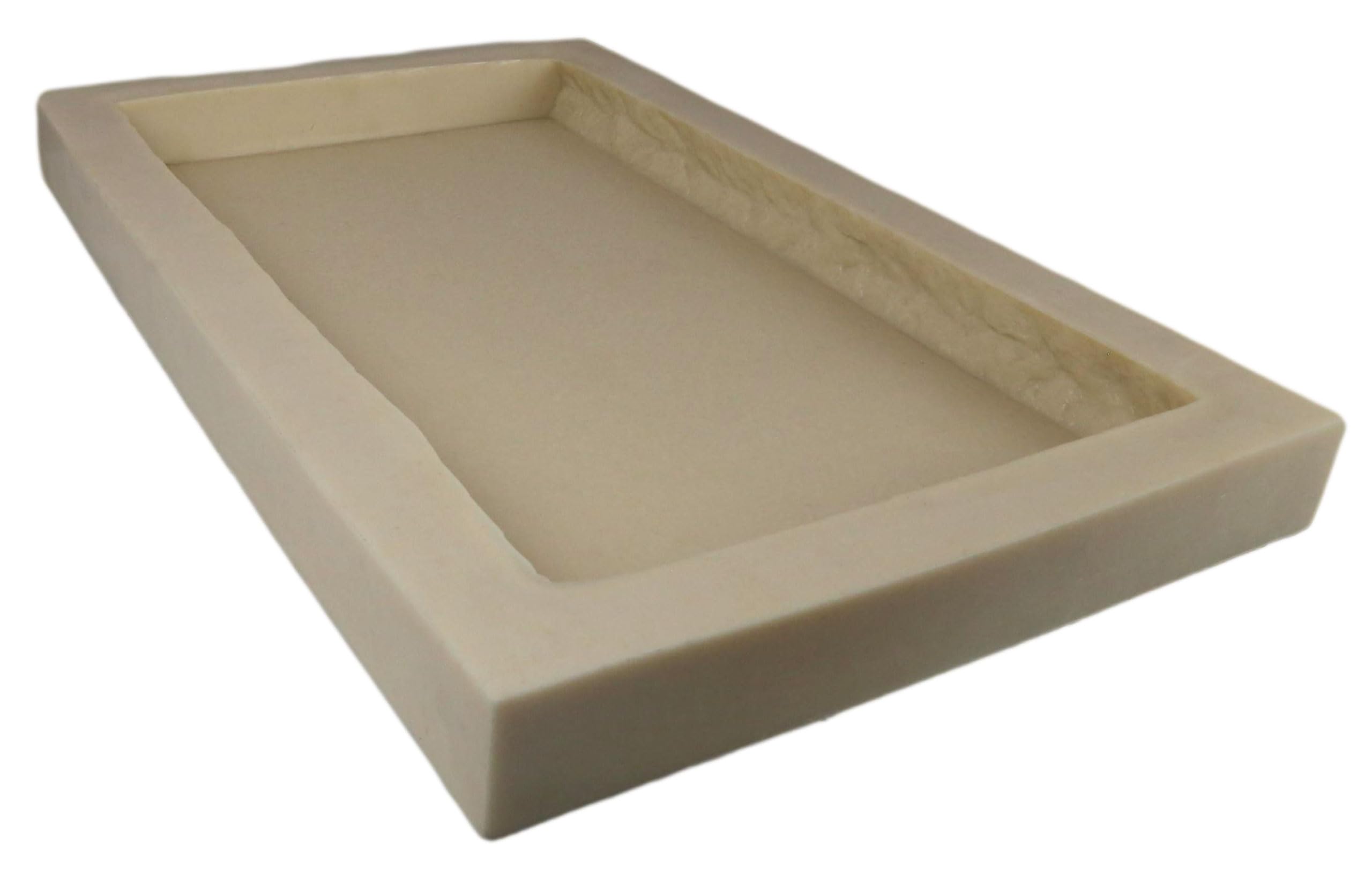 Rubber Mold for Concrete, Slate Texture, Concrete Wall Cap and Seat Wall Cap Mold, 23.5" L x 14" W x 2" D