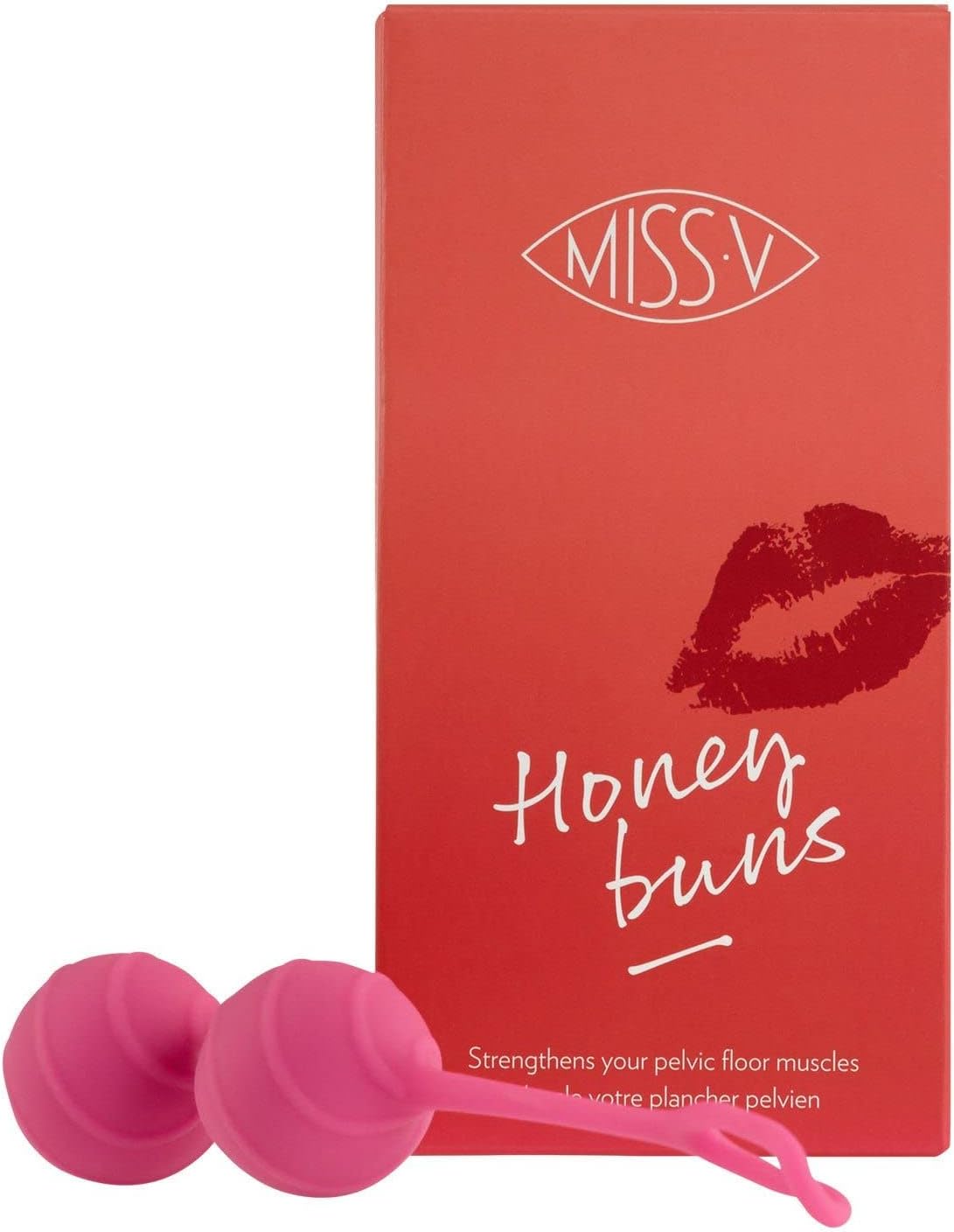 Pink/Purple Love Toy Pelvic Floor Toner Ben Wa Balls, Honeybuns Miss V