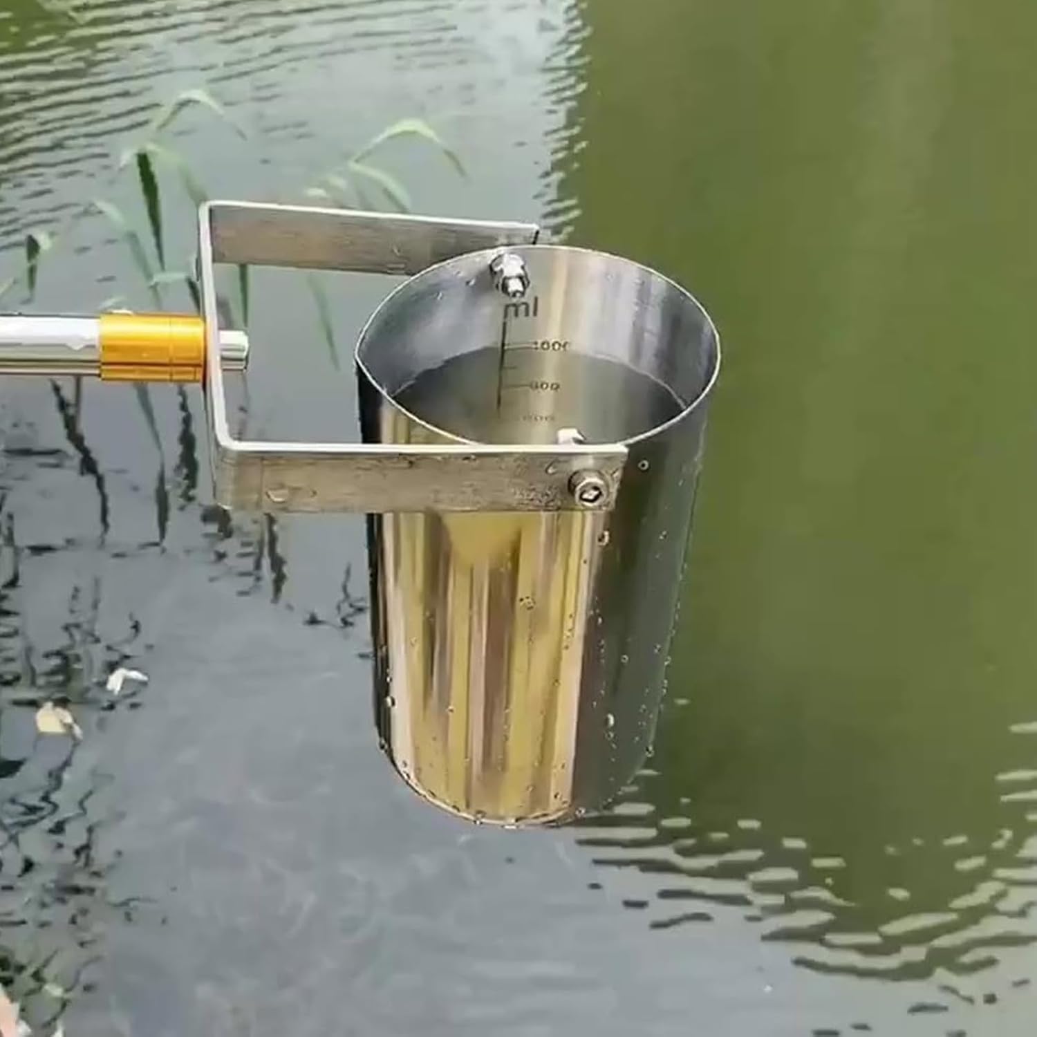 Campionatore d'acqua in acciaio inossidabile da 1000 ml con asta telescopica, becher a pendolo rotante flessibile da 2-7 m for la raccolta di campioni liquidi(1.23~5m)