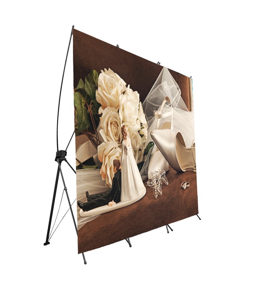 Oedim Toile En PVC Imprimée Fond D'image Noël Merry Christmas De 1,60 M X 2,00 M | Mur D'image Avec Support X Banner De Grande Qualité, Présentoir Affichage Amovible. Photocall En Bâche