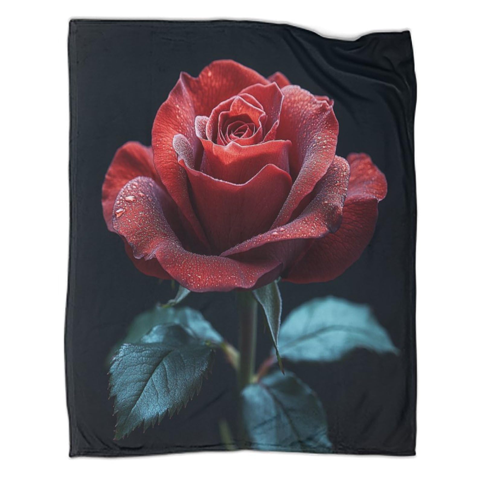 Couverture flanelle 3D rose rouge plaid chaud léger adulte canapé