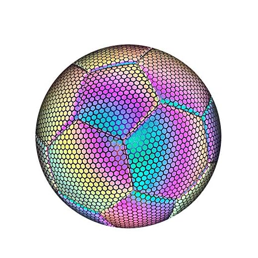 yohoho Reflekterande fotboll holografisk glödande reflekterande fotboll, storlek 4/5 fotboll lyser upp fotboll för normalt spel eller uppträdande eller som träningsboll