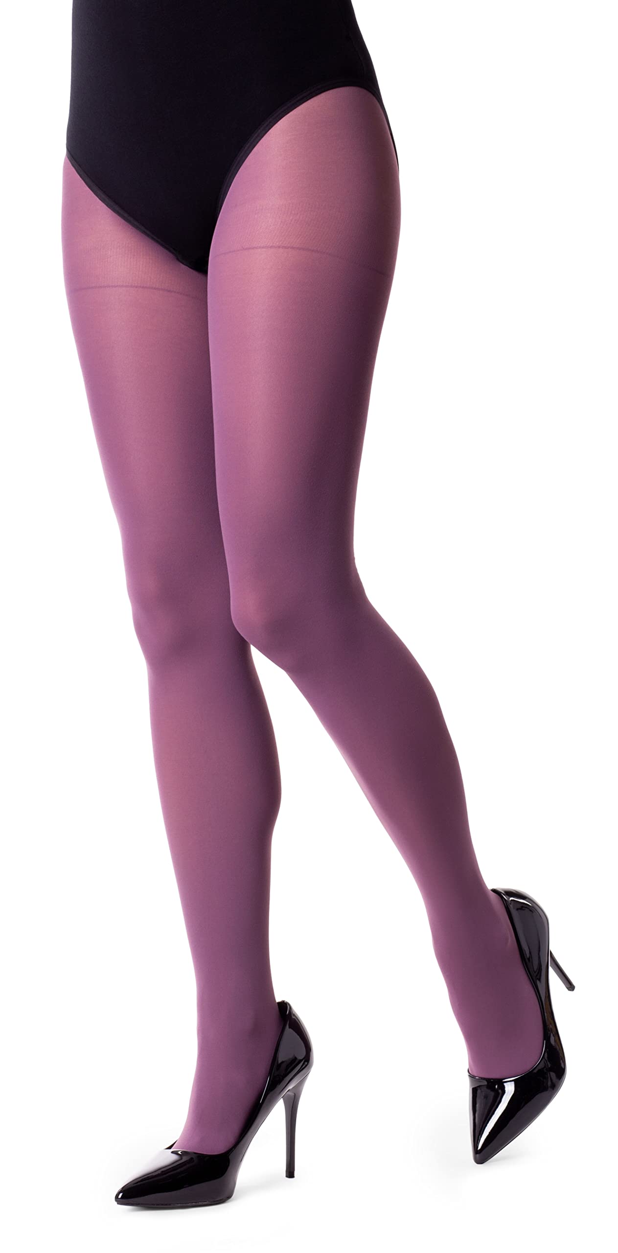 Noq Women's Prugna Plain Tights 40 Denier Casual Colour Pantyhose Sensual Footed Stockings Semi-Sheer Mireille, Xl
