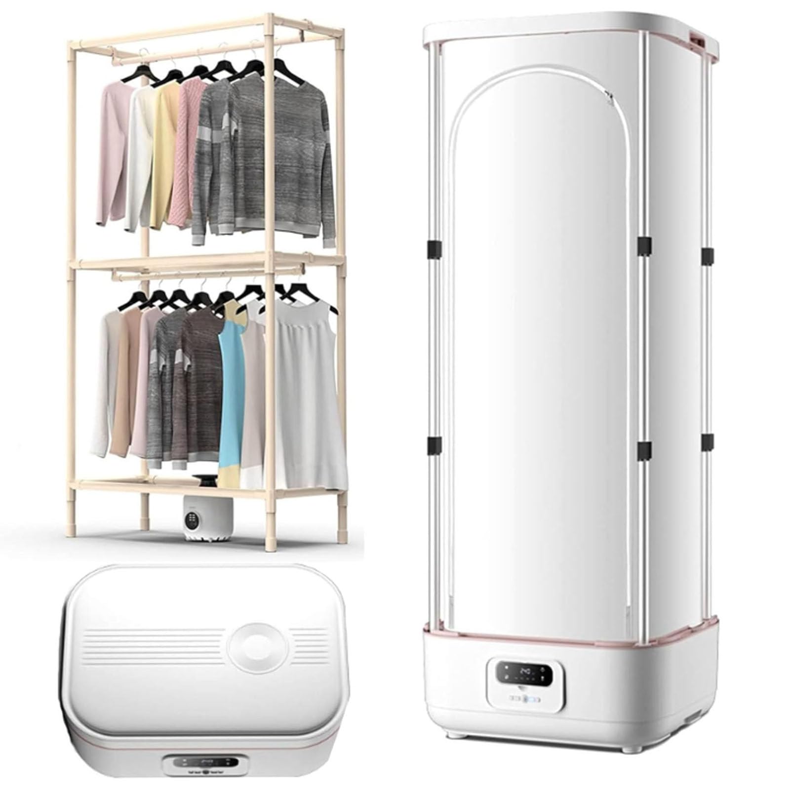 Máquina de Planchado automática, Secadora de Ropa Plegable, máquina de Secado a Vapor, máquina de Planchado y eliminación de Arrugas portátil para el hogar, máquina de Secado