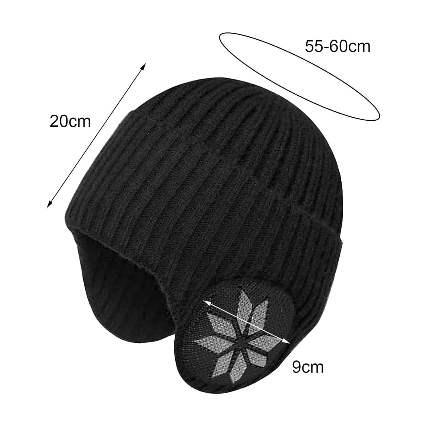 HGRTYXS Cuffed Winter Hat for Men Women,Winter Beanie,Stretchy Mens Winter Hat Ski Caps with Earflap,Unisex Knit Hat 2 61OPV3V3CPL. SL1500