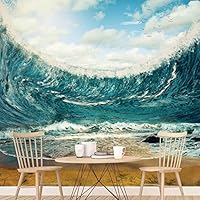 Wall Mural Under The Sea Fish Removable Self-Adhesive Wallpaper Wall Decoration for Bedroom Living Room - 66x96 inches