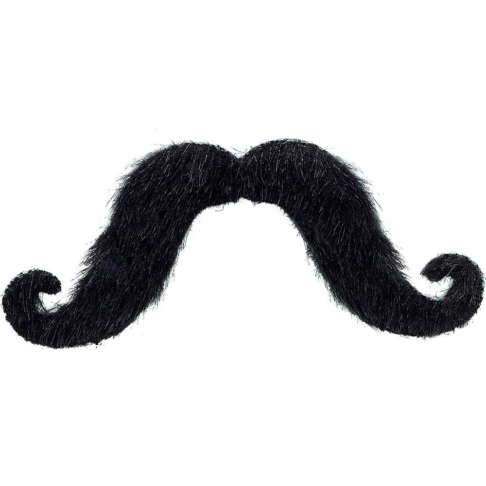 Black Moustache Costume Accessory - 2.67" x 5.5" (1 Count) - Perfect Halloween Prop for Parties & Cosplays