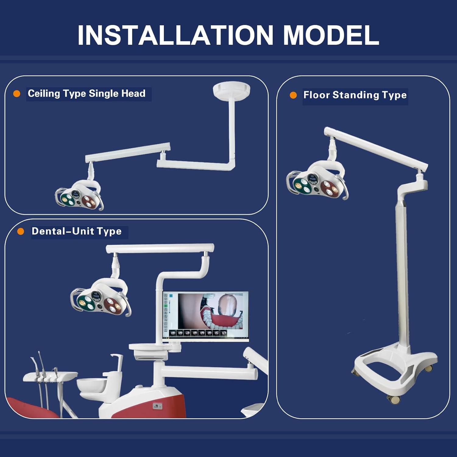 Ceiling-Mounted LED Operation Examination Light Lamp w/Camera Video Recording