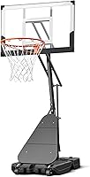 Seray 40 Inch Portable Basketball Hoop - Adjustable 3.3-10FT Height, Larger Stable Base for Kids Adults Outdoor Indoor Driveway Garage