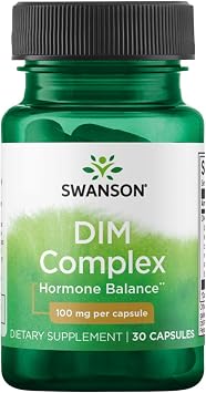 Swanson Dim Complex Diindolylmethane 100 Milligrams, 30 Capsules, 1 Pack | Supports Hormone Balance for Men and Women, an Antioxidant and Valuable Phytonutrient, Supports Proper Estrogen Metabolism