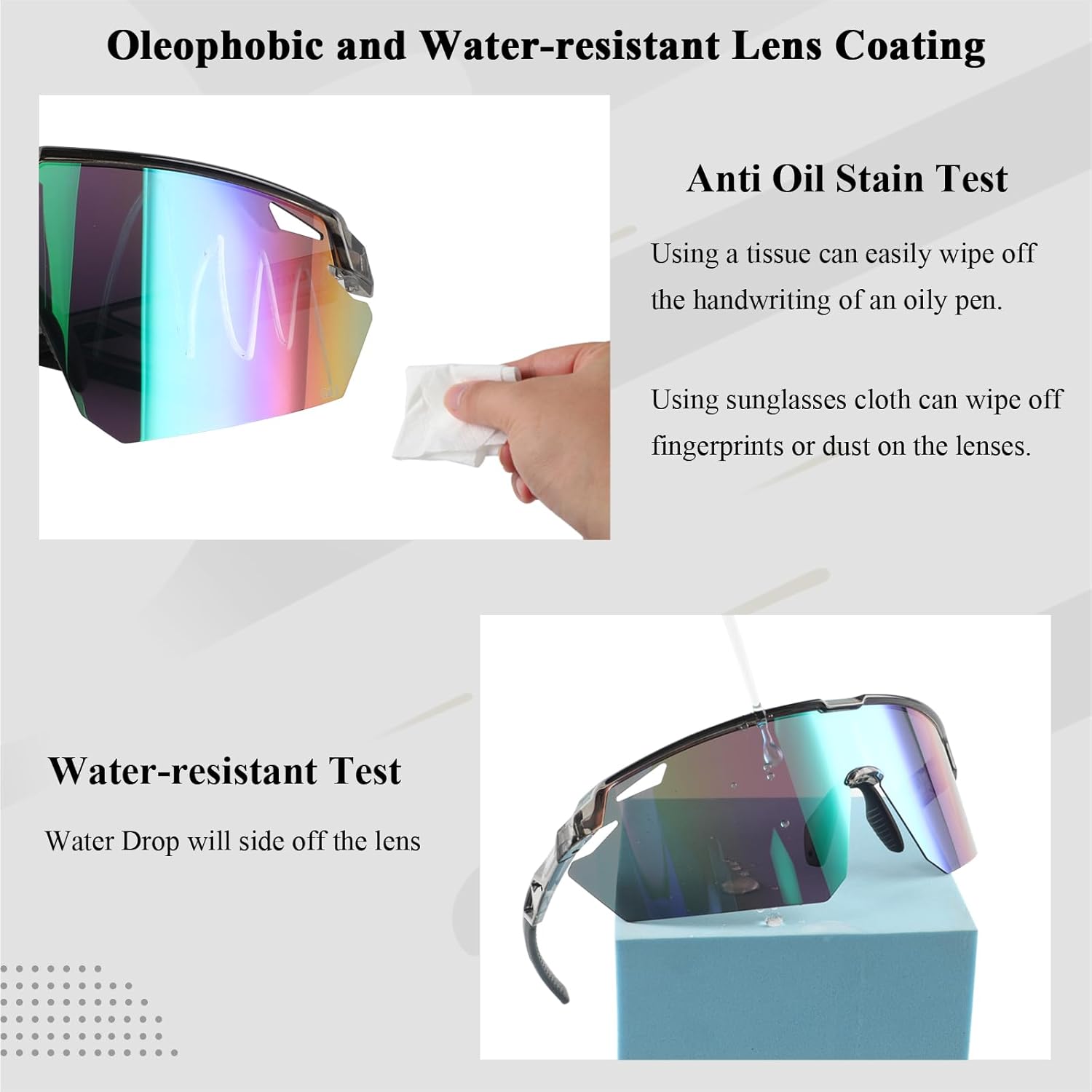 Ukoly Polarized Sports Sunglasses for Men Women,Sun Glasses for Running Cycling Baseball Fishing Golf UV400 Protection