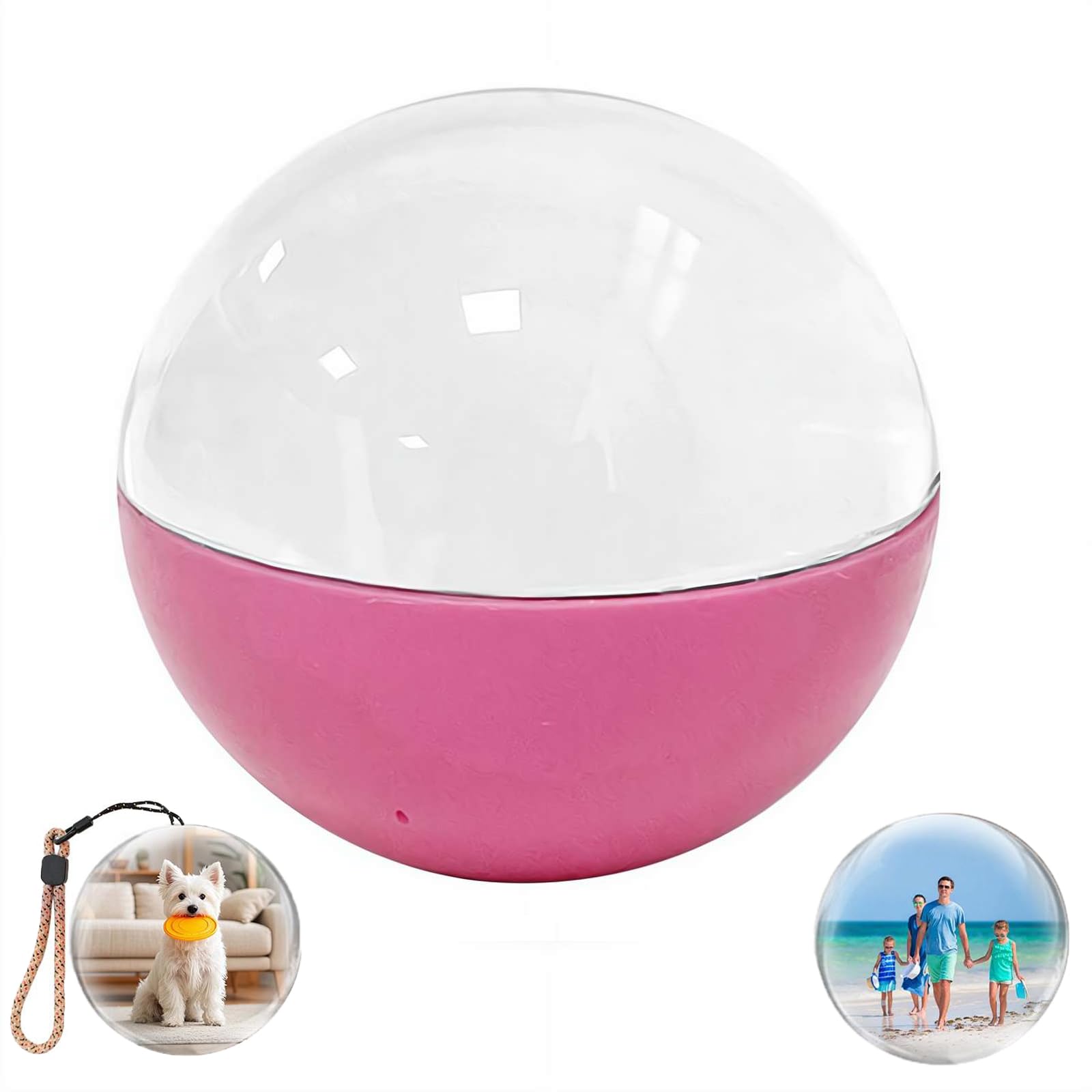 2.76" Crystal Ball Video Player, 3D Memory Orb Ball Digital Display Memory Sphere Lamp with Sound, Uploadable Videos &amp; Photos, Personalized Gift for Birthday Anniversary Xmas