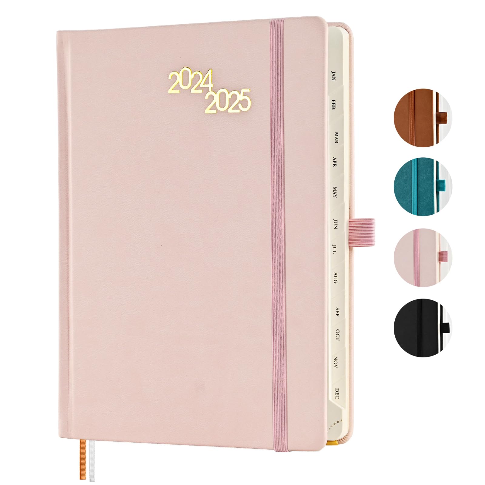 SUIN 2025-Planner, Monthly/Weekly/Dailly Appointment-Book, Medium 6.5'' x 8.5'' Agenda Journals Notebooks (Jan - Dec 2025), Light Pink