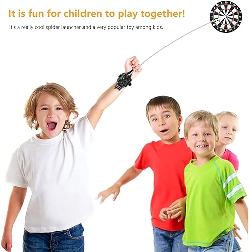 Miniatura 2 de Juguete de tiradores de telaraña, lanzador de héroe de cosplay, adecuado para actividades al aire libre, regalo de Navidad y cumpleaños (negro)