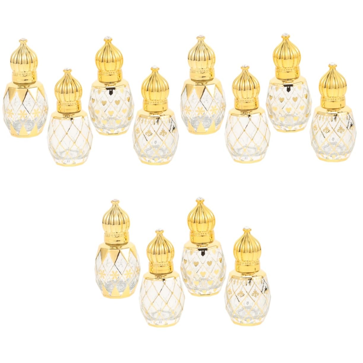 Garneck 3 Set Mini Bottiglie Roll on Contenitori Per Profumo Dispenser Di Ermetico Per Viaggi E Uso Domestico 4 Pezzi * 3