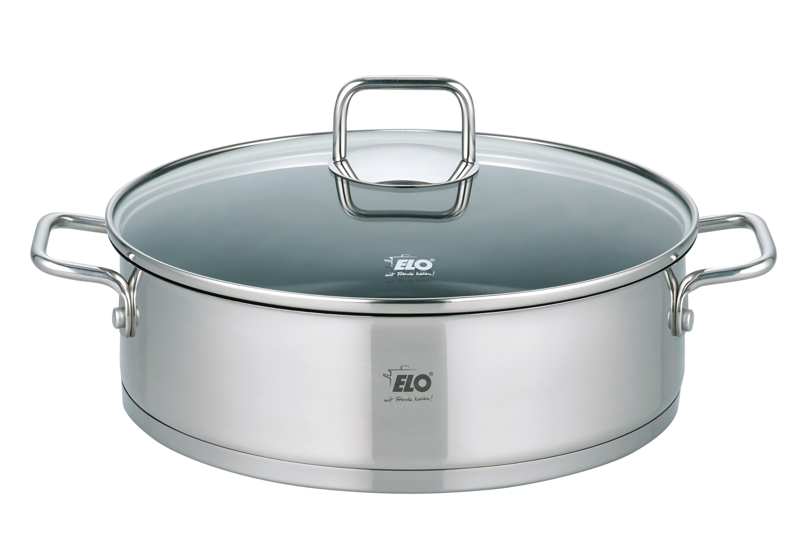 ELO Servierpfanne Citrin 28cm, Edelstahl 18/10 - Induktion, Literskala