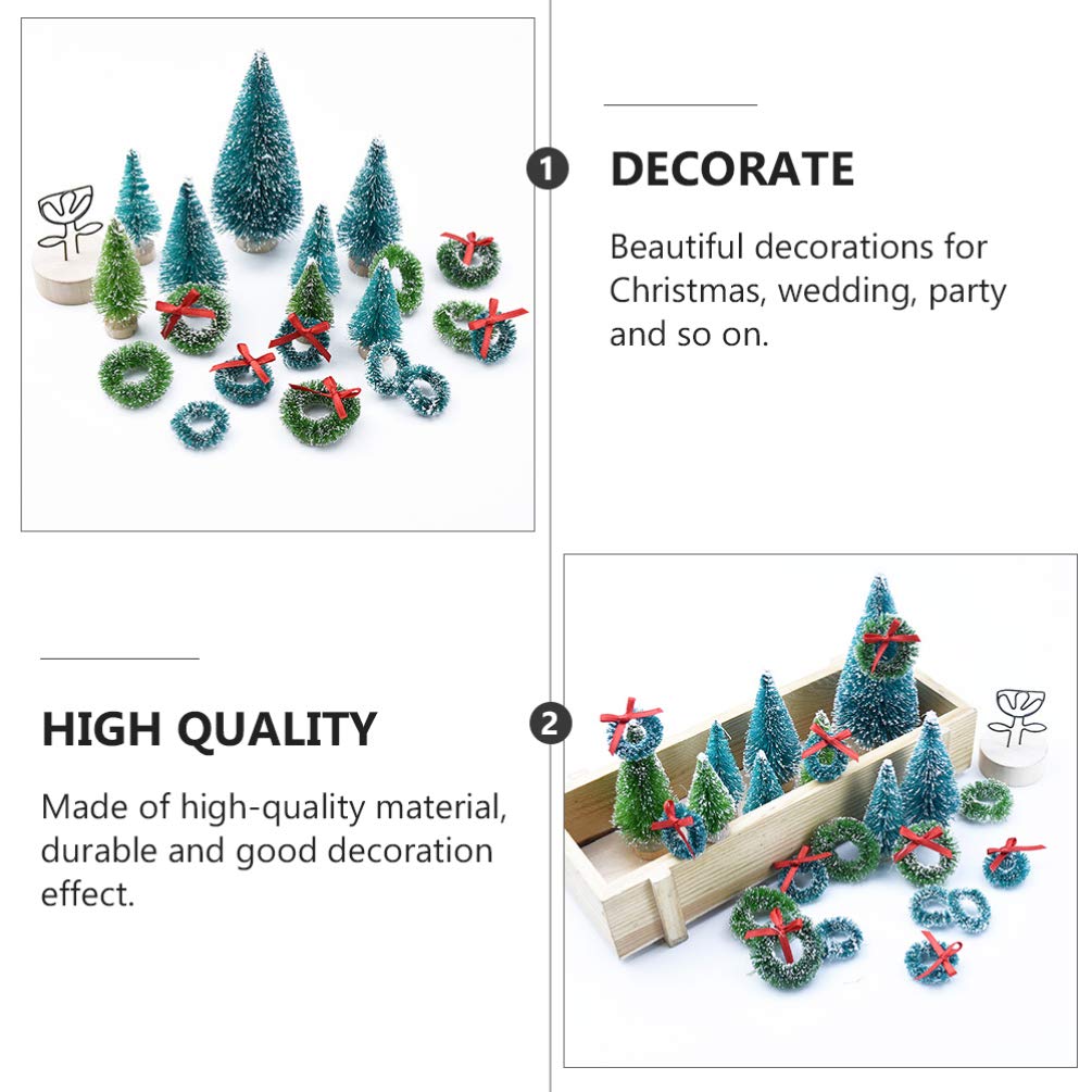 16x Mini Weihnachtskränze 2,5-3cm - Adventskranz Deko Für Baum & Puppenhaus