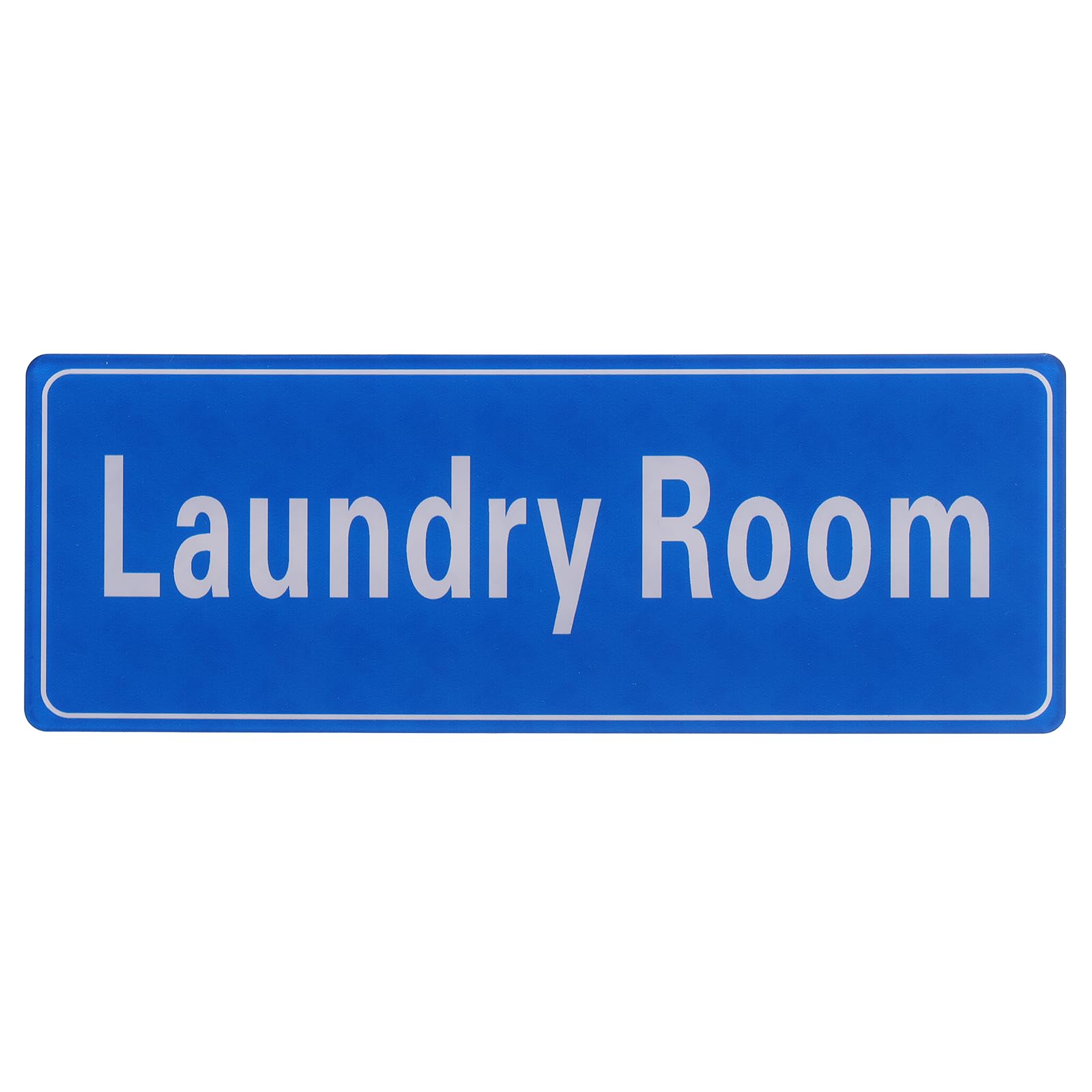 PATIKIL 9"x3" Laundry Room Sign, 1Pcs Room Door Sign Self-Adhesive Door Sticker Acrylic Wall Signage Easy Installation for Indoor Outdoor Home Business, Sky Blue with White Text
