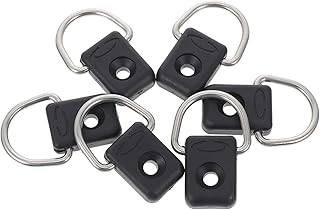 INOOMP 6 Sets Kayak D-rings D Rings for Kayaks Kayak Supplies Kayaking D- Type Buckle Kayak d Rings Kayaking d Rings Kayak Accessories Plastic Elasticity Black Component