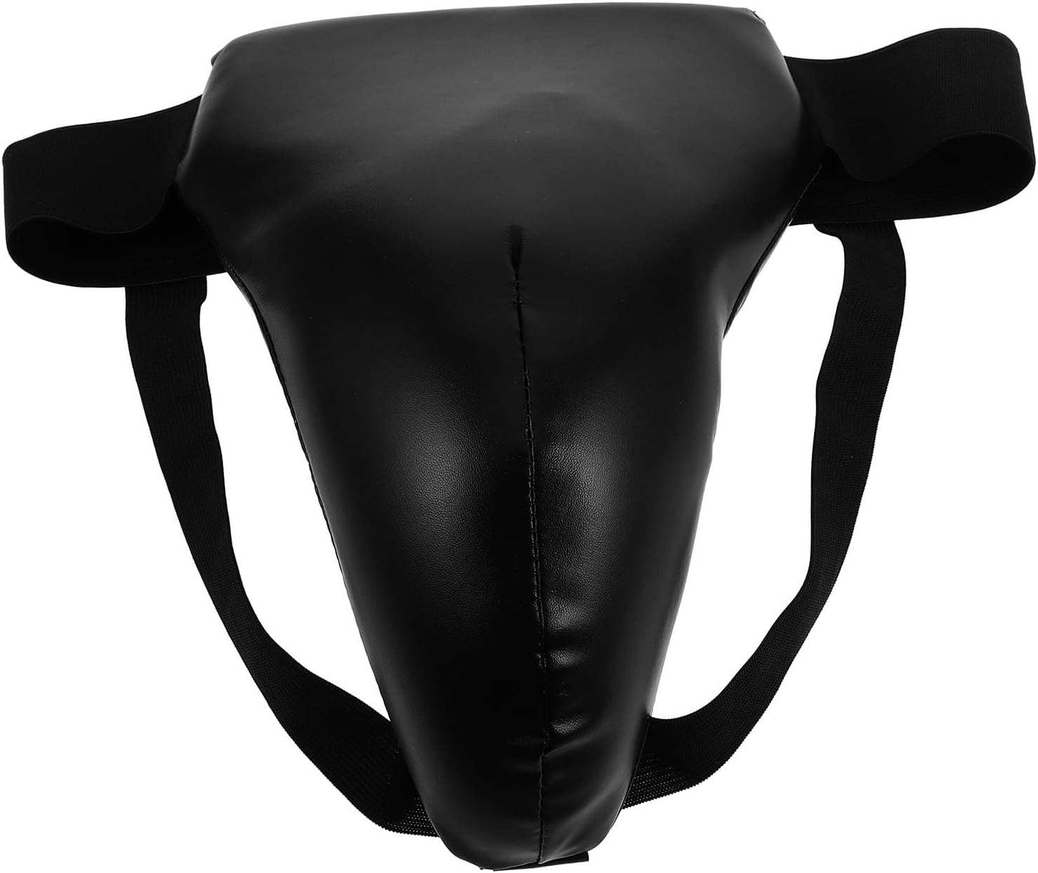 LABRIMP Boxing Groin Protector Crotch Guard for Martial Arts Training, Wear-Resistant Black Protective Gear Suitable for Height 110-149cm, Comfortable Sparring Groin Shield