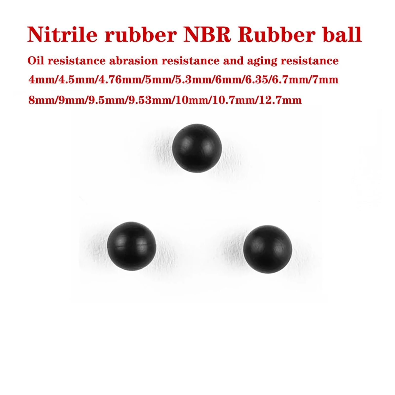 Schwarzer Vollgummiball Schwarzer massiver NBR-Nitrilkautschuk-Kugeldurchmesser