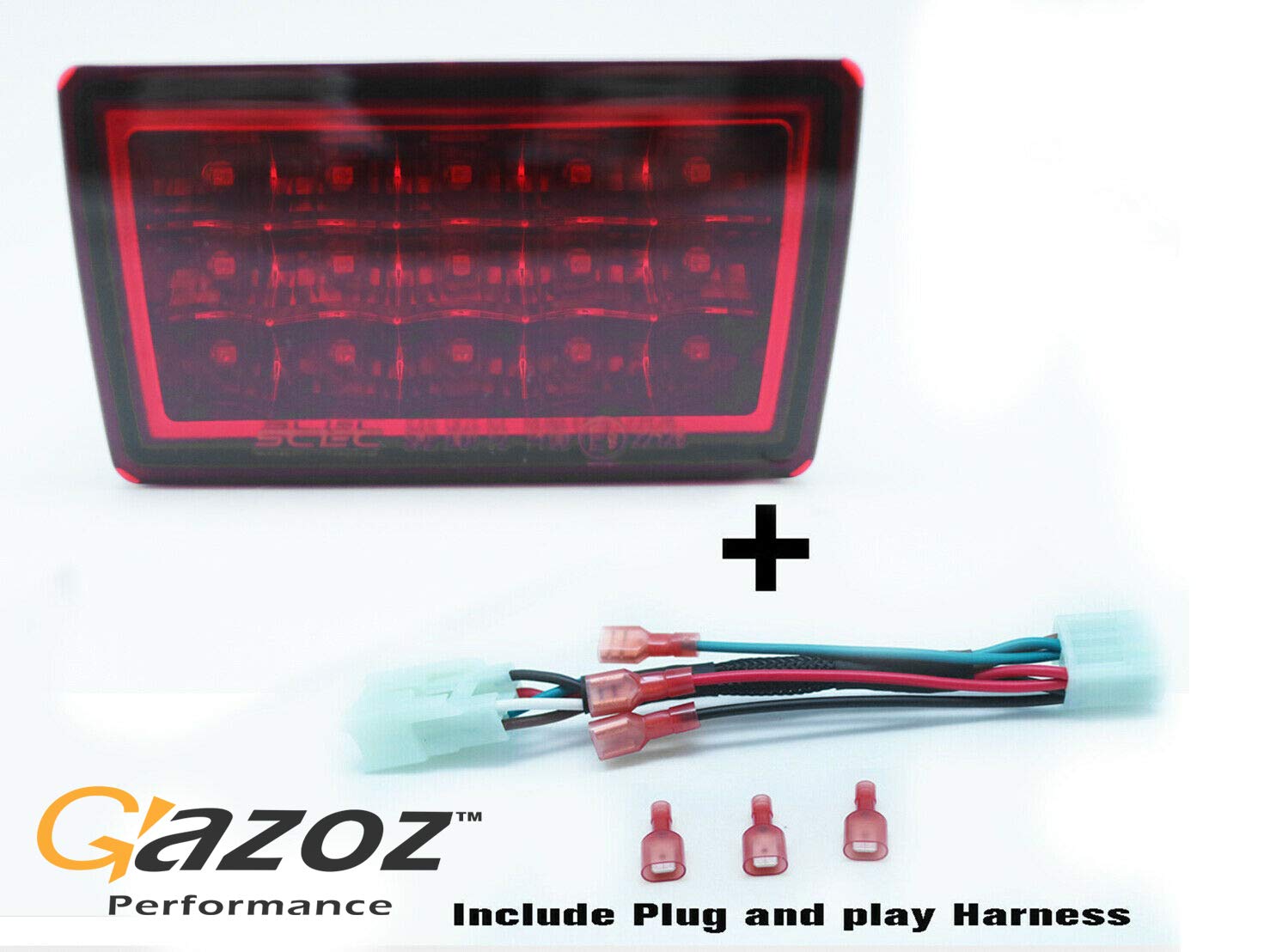 Exterior Accessories - F1 Hyper 4th Brake Light Fog Light Compatible with 2015-2021 Subaru WRX STI VA Red Lens - Red Housing JDM