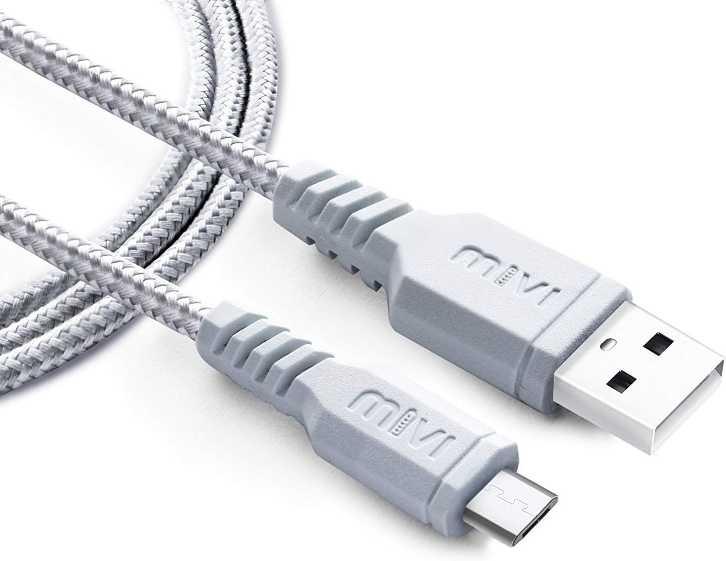 Micro USB 3.2 Feet Cable with Khali Tough Bullet Proof Material (Silver)