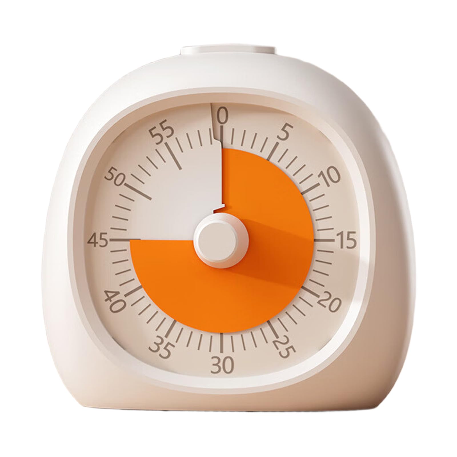 Tsophreniq White 60 Minutes Visual Timer Quiet Operations Countdown Alarm Clock Kitchen Countdown Time Management Tool Visual
