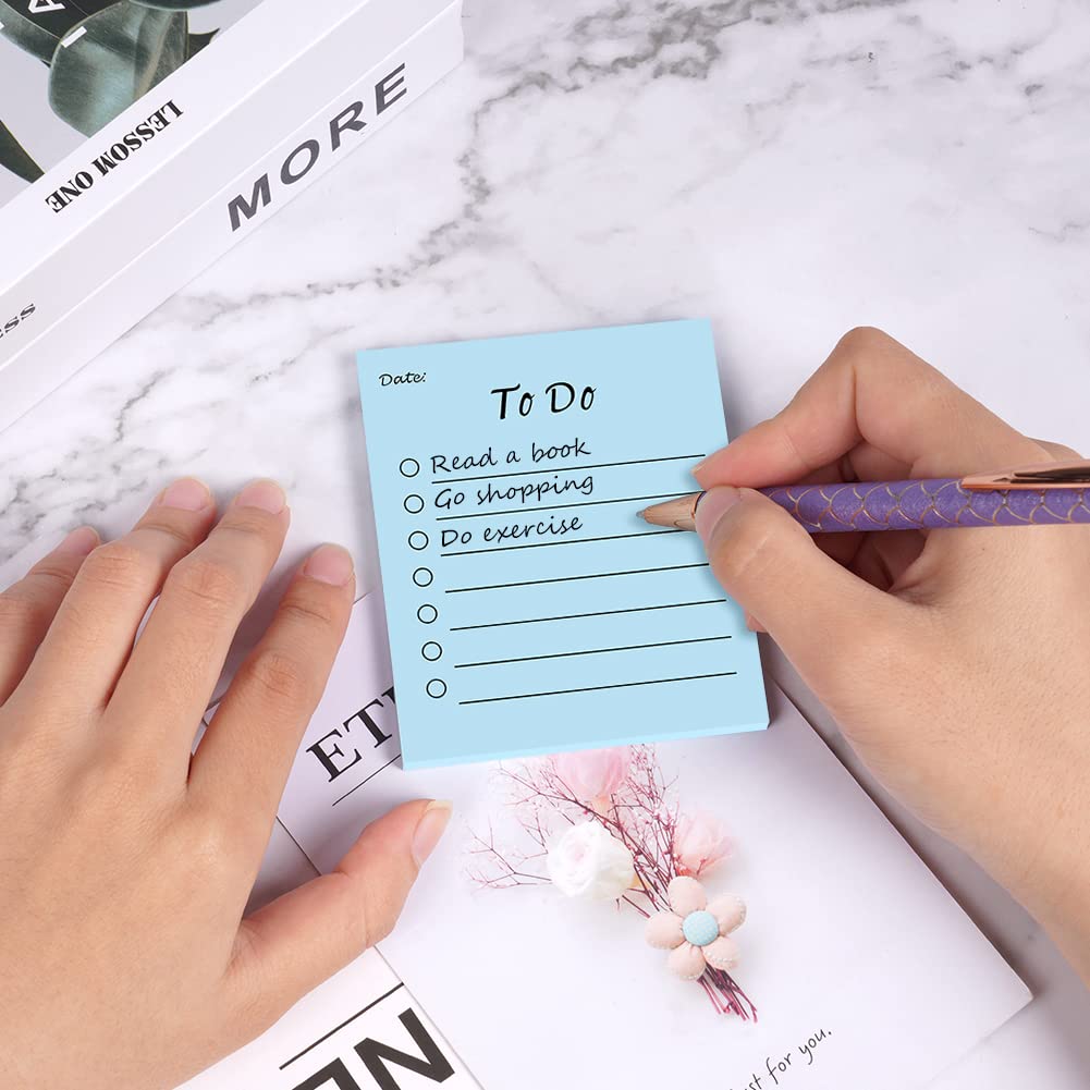 Vicloon Notes Auto-Collantes Lignées, 450pcs Note Adhésives, Blocs-Note Autocollants Colorés pour Bureau École
