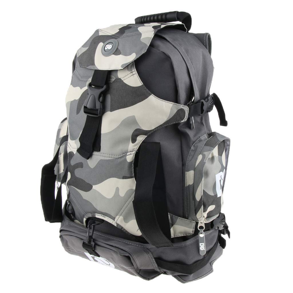 Sac à Dos Sacoche Chaussures Patinage Sac de Transport Rollers Sac d'entrainement et Porte-Rollers Camo 53x36x19cm