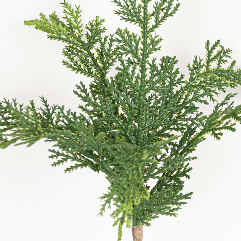 Factory Direct Craft Pack of 12 Natural Touch Artificial Cedar Pine Holiday Greenery Picks for Christmas Arrangements and Winter Decorations - Year-Round Indoor or Outdoor Fake Juniper Stems (10")