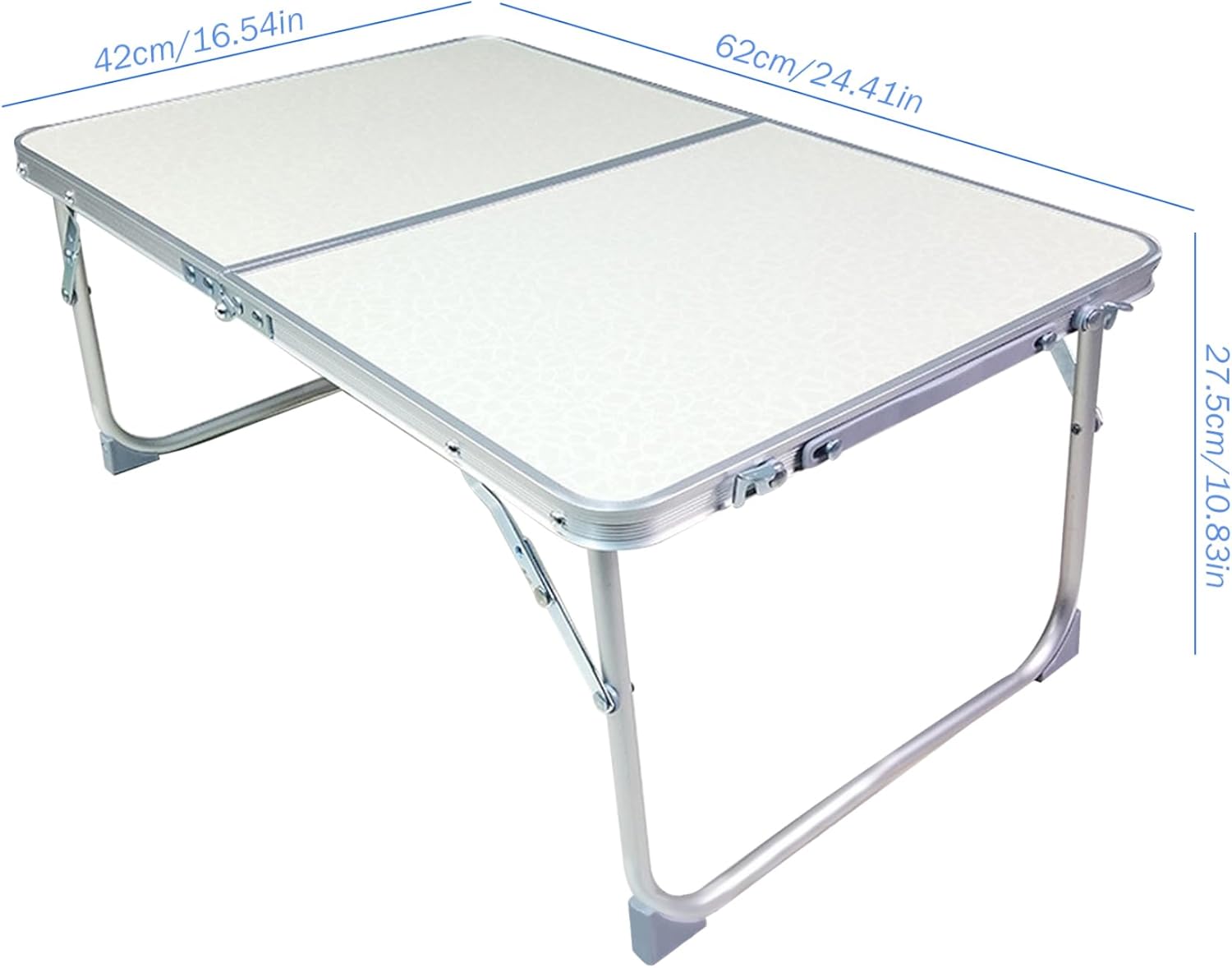 Folding Table, Rectangle Garden Table, 30Kg Heavy Loading Folding Picnic 24x16x11'' Portable Aluminum Alloy Camping for Outdoor Diner, BBQ.